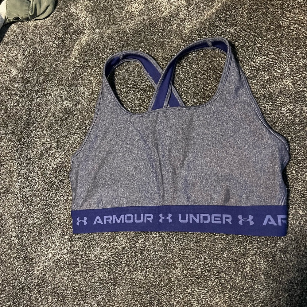Under Armour Heathered Blue Sports Bra